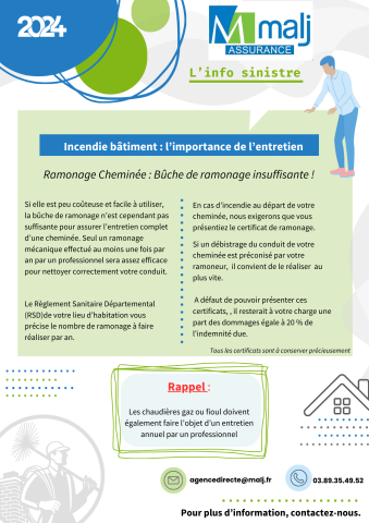 Info sinistre MALJ : le ramonage
