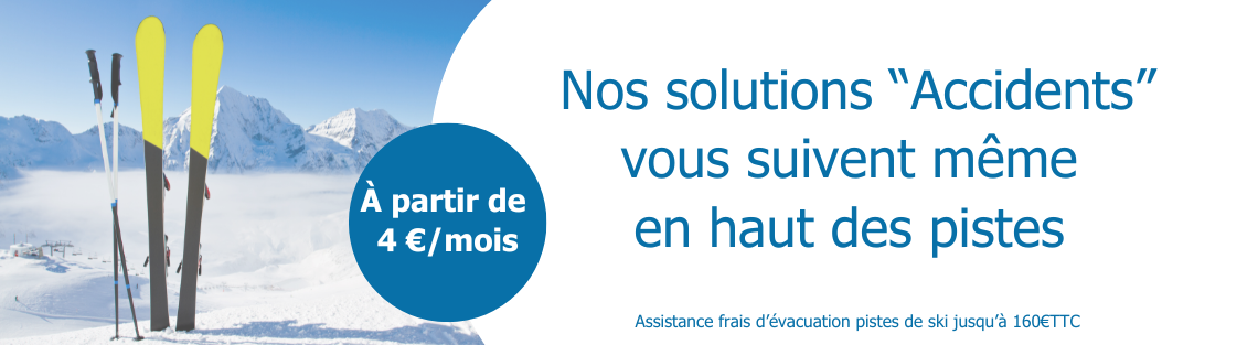 Nos solutions “Accidents” vous suivent même en haut des pistes