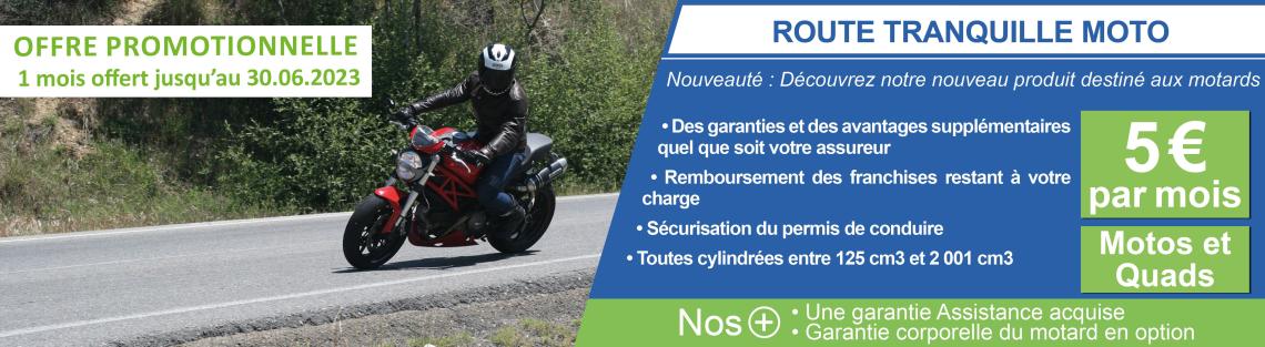Route tranquille moto